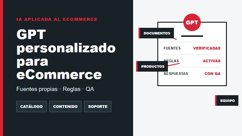 GPT personalizado para eCommerce en Perú con fuentes, catálogo, contenidos, soporte y control de respuestas