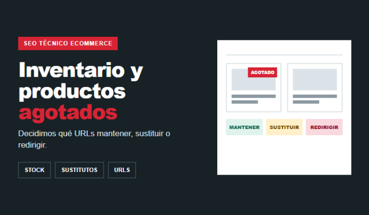 SEO para inventario y productos agotados en eCommerce con gestión de stock y URLs