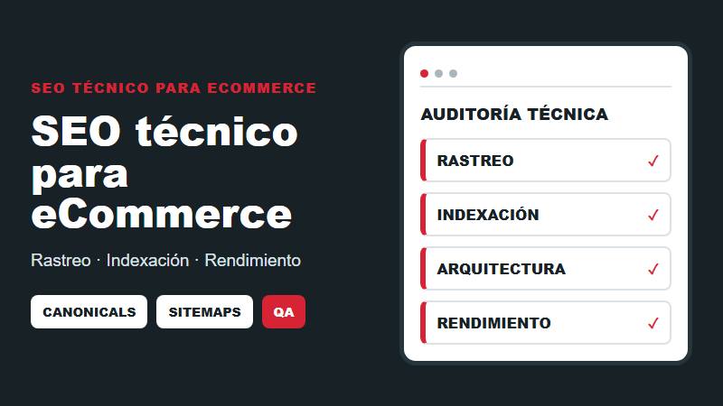 Servicio de SEO técnico para eCommerce en Perú con optimización de rastreo, indexación, arquitectura y rendimiento