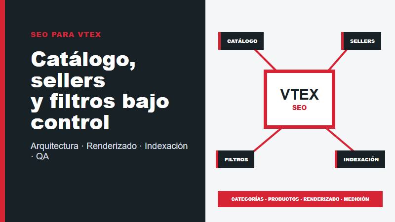 Servicio SEO para VTEX en Perú con catálogo, sellers, categorías, filtros, renderizado e indexación